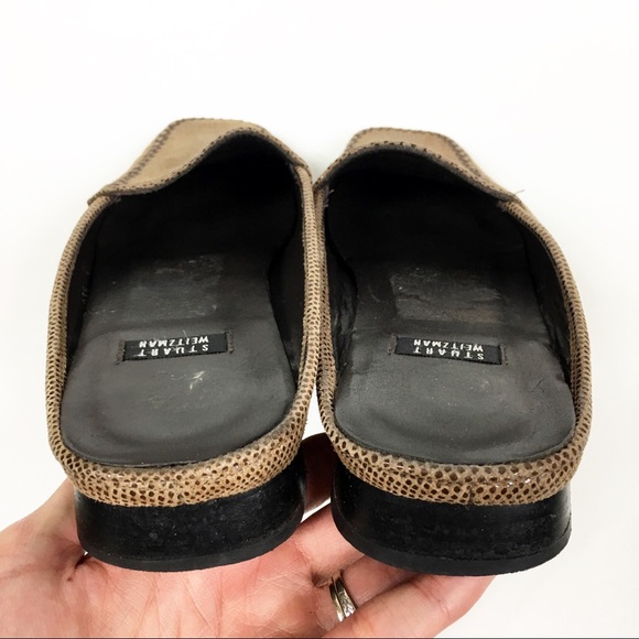 Stuart Weitzman Reptile Print Mules - Picture 5 of 6